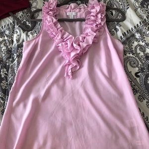 Pink frilly tank top!